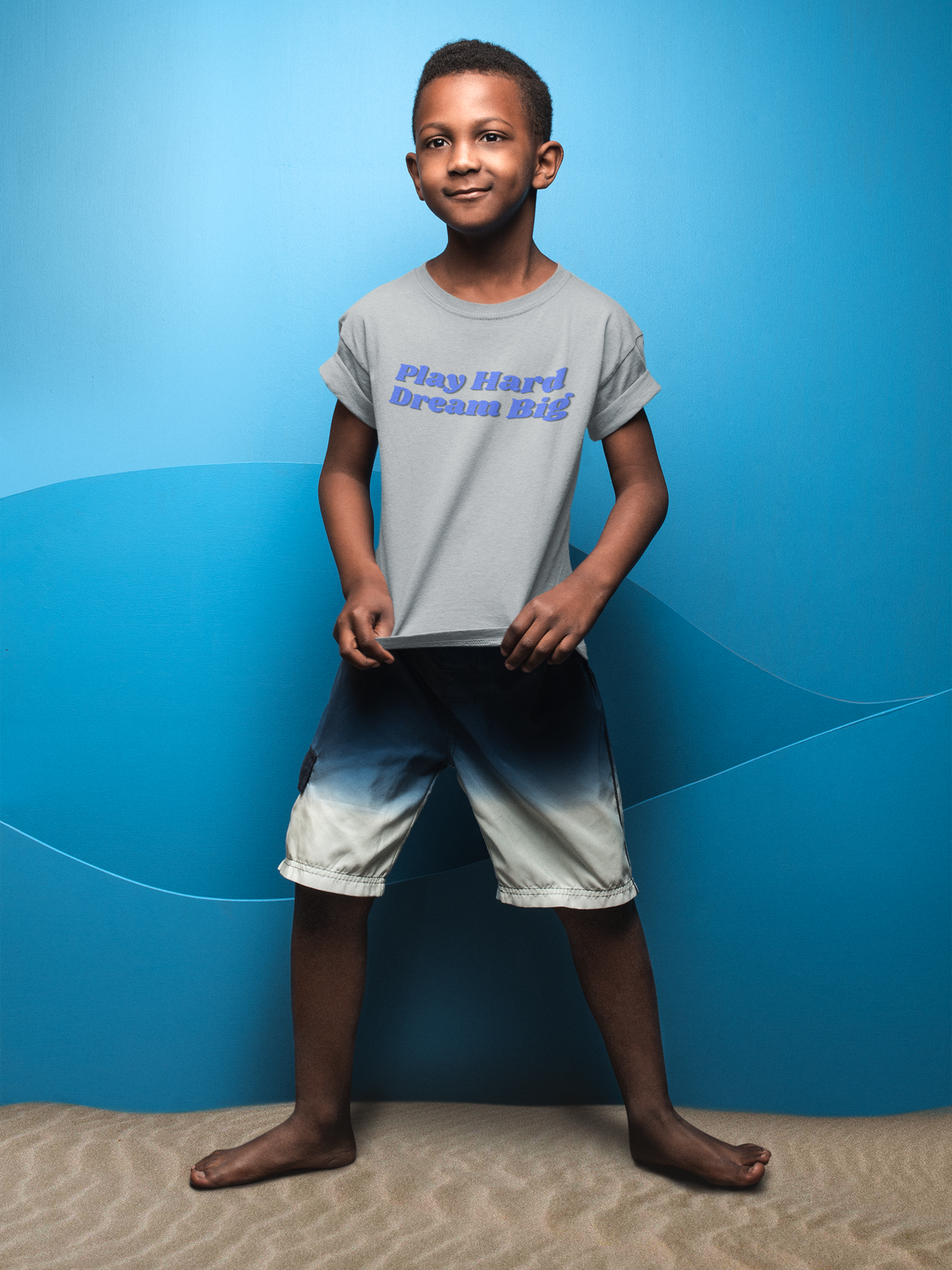 Play Hard Dream Big - Kids Heavy Cotton™ Tee