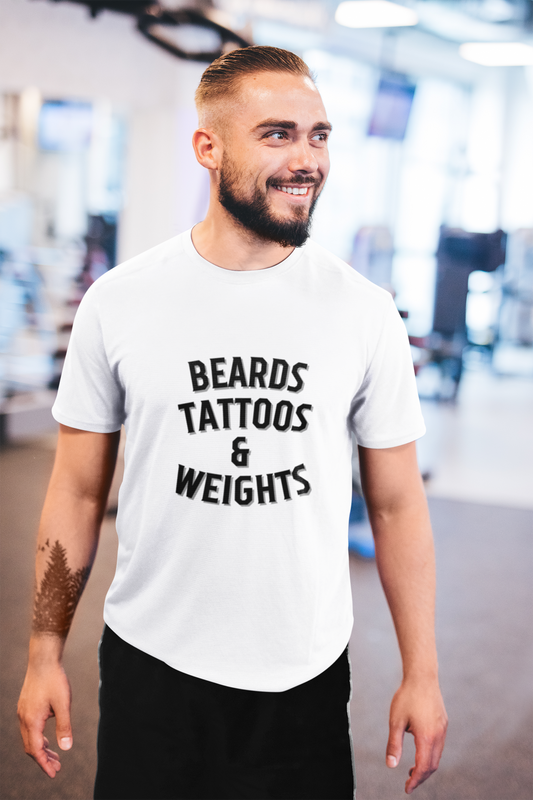 Beards, Tattoos and Weights - Unisex Softstyle T-Shirt